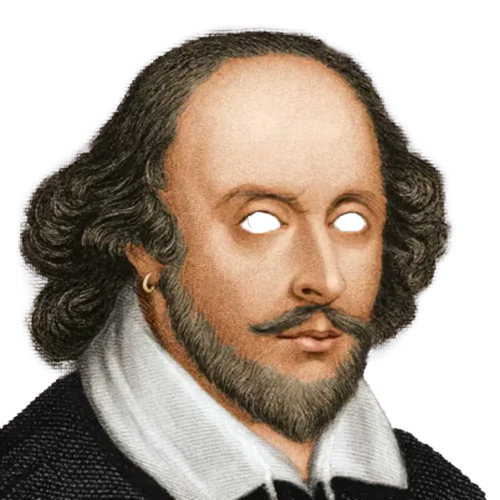 Portrait de William Shakespeare - sans yeux